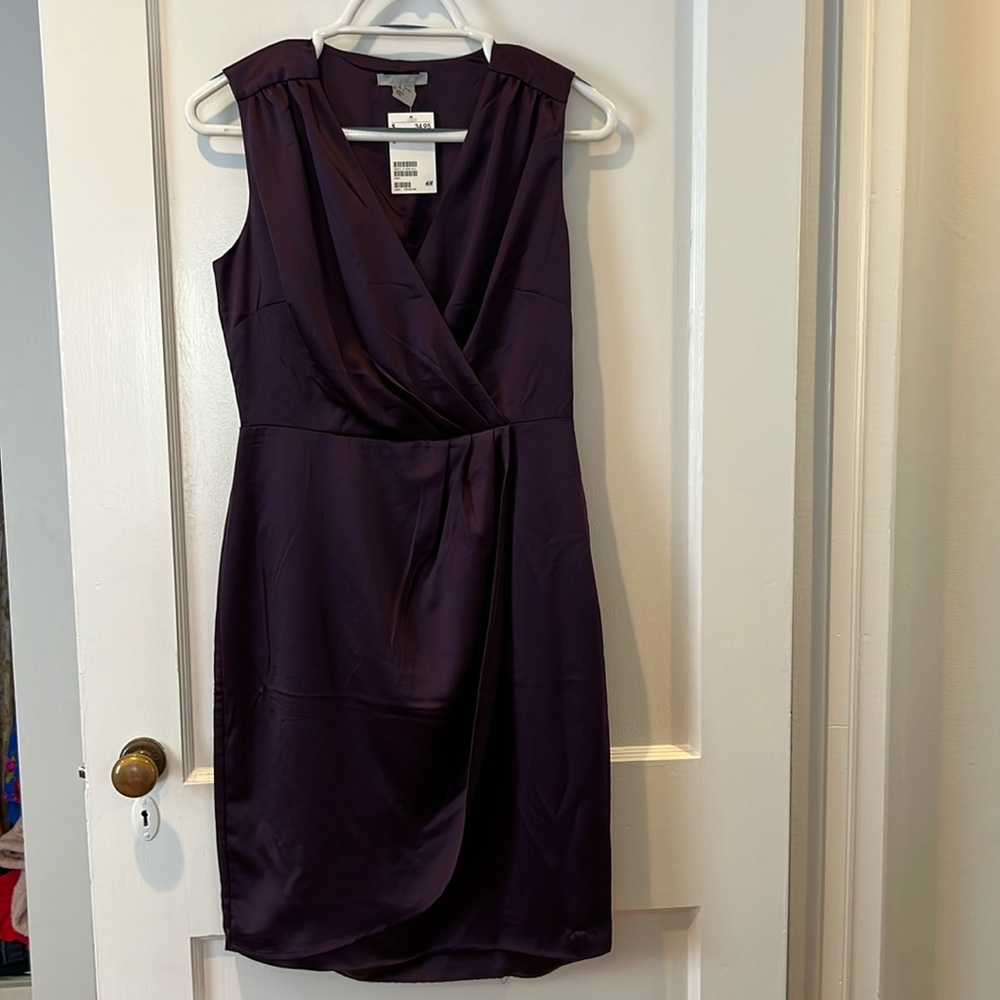 H&M purple silky dress.